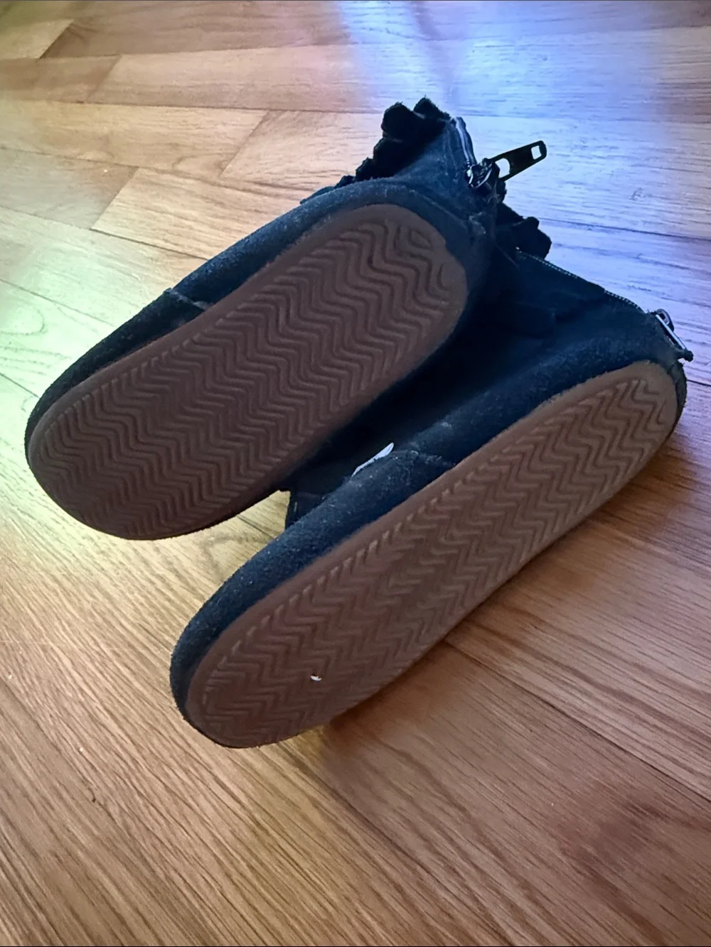 Kids Black Fringe Booties - Brand Unknown